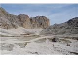 Po dolgem in napornem spustu le prispeva v dolino Vallone di Antermoja