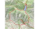Seekofel / Croda del Becco - 2810 m GPS sled prehojene poti. Naneslo je 20 km in 1600 višincev