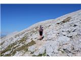 Seekofel / Croda del Becco - 2810 m Višje je teren bolj kamnit in večina potk se združi v eno. Ta je tudi markirana