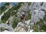 Dolomiti d'Ampezzo - ferata Astaldi Jeklenice so povsod, na pomembnih in nepomembnih mestih