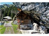 Cima d'Auta Orientale - 2645 m Tukaj je kup zanimivosti, kot je tale brunarica pod steno