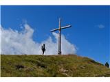 Monte Serla-2378 m, Monte Lungo-2282 m  Krasi ga ogromen križ