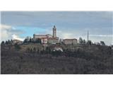 Bazilika in frančiškanski samostan na Sveti Gori (682m) s Sabotina.