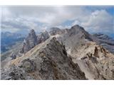 Monte Cavallo je krasen razglednik. Pogled proti številnim vrhovom Pize Fanes