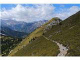 Monte Serla-2378 m, Monte Lungo-2282 m  Nazaj do sedla se vračava po isti poti
