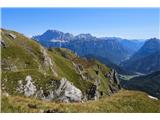 Cima d'Auta Orientale - 2645 m Pred nama pa je neizrazita Civetta