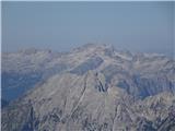 Bavški Grintavec in zadaj Kaninsko pogorje