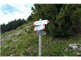 Monte Cristallino di Misurina Prva oznaka sploh za Cristallino di Misurina