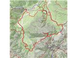 Prehojena pot. Vse skupaj se je nabralo 19 km in 1700 višincev