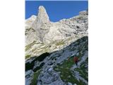 Hochtor (2369m) Zanimiv lepotec ob poti (Schneekarturm), podoben našemu Oltarčku. 