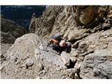 Cima d'Auta Orientale - 2645 m Ni pa vse enostavno. Marsikje so tudi zahtevnejši detalji