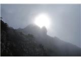 Prima Pala di San Lucano - 2221 m To je to od sonca. Upanje na razsvetlitev ostaja