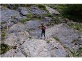 Prima Pala di San Lucano - 2221 m Tukaj naletiva celo na jeklenice …