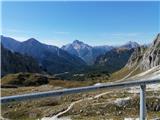 Proti Misurini, v sredini Croda Rossa, na desni krvava planota Monte Piana