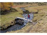 Monte Colombine - 2215 m Prečenje reke, na srečo po suhem :)