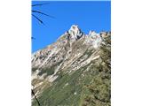 Kammspitze (2139m) Pod Zirmelom se že pokaže v pravi obliki. 