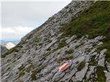 Ebenstein (2123 m) Sentiero verso Ebenstein.