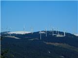 Teufelstein (1498 m) Pogled na vetrne elektrarne.