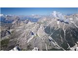 Cima Undici/Elferkofel Cima Undici Nord II.: razgled proti zahodu