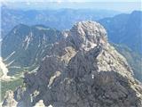 Zaključni vzpon na Cimo Alto di Gleris II.: pogled proti Cimi Est di Gleris