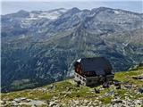 Kod planinarske kuće, s Hochalmspitze u pozadini.