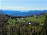 Hochstein (1741 m) in Windgrube (1809 m) Planina Bürgeralm.