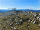 Hochstein (1741 m) in Windgrube (1809 m) Windgrube.