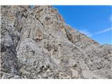 Tacca del Cridola (approx. 2300 m) II.: view towards Cridola in the direction of ascent