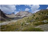 Pogled proti Lagginhornu v sredi s sestopa od Weissmieshütte I.