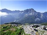 Planina Zajzera - Poldašnja špica/Jof di Miezegnot