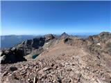 Staza GR20 prema prijevoju Bocca Crucetta, u pozadini Punta Minuta (2556m)