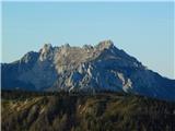 Hochwart (2210 m) Griesmauerkogel in TAC Spitze v grebenu Griesmauer.