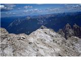Summit area of Monte Cridola: loaded, airy, but technically not difficult