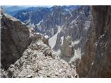 Steep, airy and brittle terrain requires special caution during descent III.