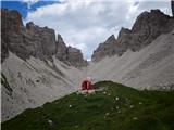 Bivouac Vaccari (2050 m) and Cuna amphitheater I.