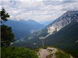 Descent towards Rifugio Giaf II.: view towards Forni di Sopra