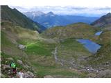 Jezera Sopranes (Laghi di Sopranes/Spronserseen) tu je edina koča na območju jezer, planina Oberkaser