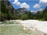 in še pogled od Soče do Pogačnikovega doma