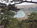 Čudovit pogled na Velo plažo v Baški