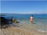 Camino Krk ko se pot spusti do morja, se malo osvežimo