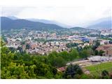 - Razgledi na mesto Bergamo spodaj