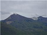 pogled na Monte Cuar z Monte Brancota lani spomladi 