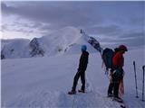 Mont Blanc in Vallot v ozadju