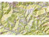 Vzhodni Pireneji Zemljevid opisanega območja