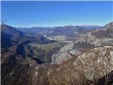 pogled na porečje Tilmenta, ki se ravno pod mogočnim San Simeonijem z druži z reko Belo