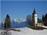 sv.Ožbolt s Kočno in Grintovcem v ozadju