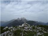 Predelske glave 1618 m (Cima Predil) in Vrh Laštanovca 1660 m vrh Predelskih glav