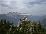 Predelske glave 1618 m (Cima Predil) in Vrh Laštanovca 1660 m 