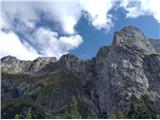 Ruševa glava (1612 m) Od leve - Vrh Goleževice, oba Bedinja (Vedinja) vrha