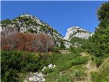 pogled nazaj na Skutnik in Grintavec